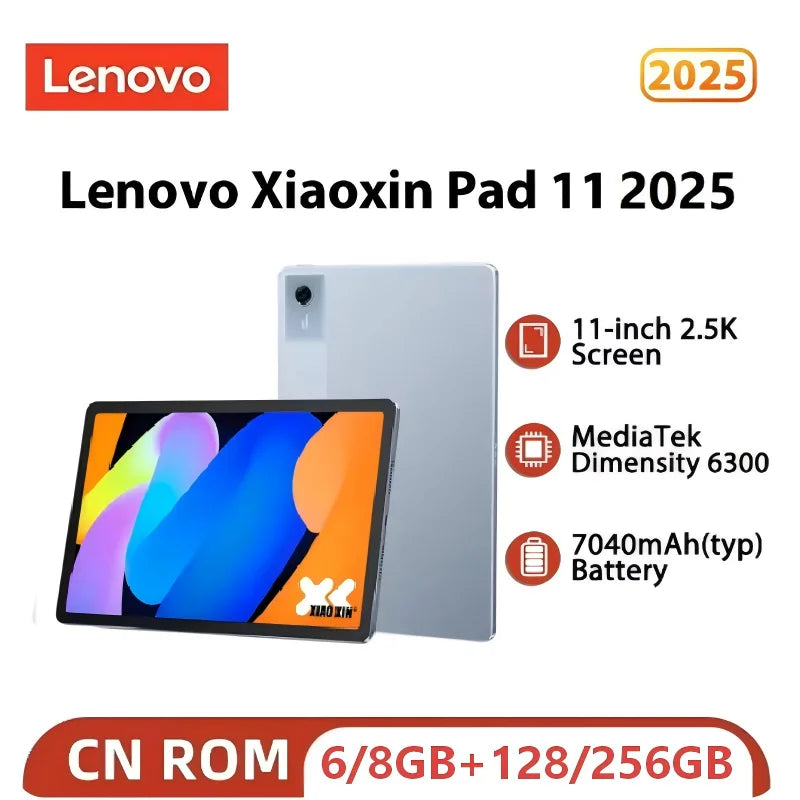 Original CN Lenovo Xiaoxin Pad 11 2025 Tab 128GB 256GB ROM MTK Dimensity 6300 11" 2.5K Screen 7040mAh WIFI Android Pads Tablet