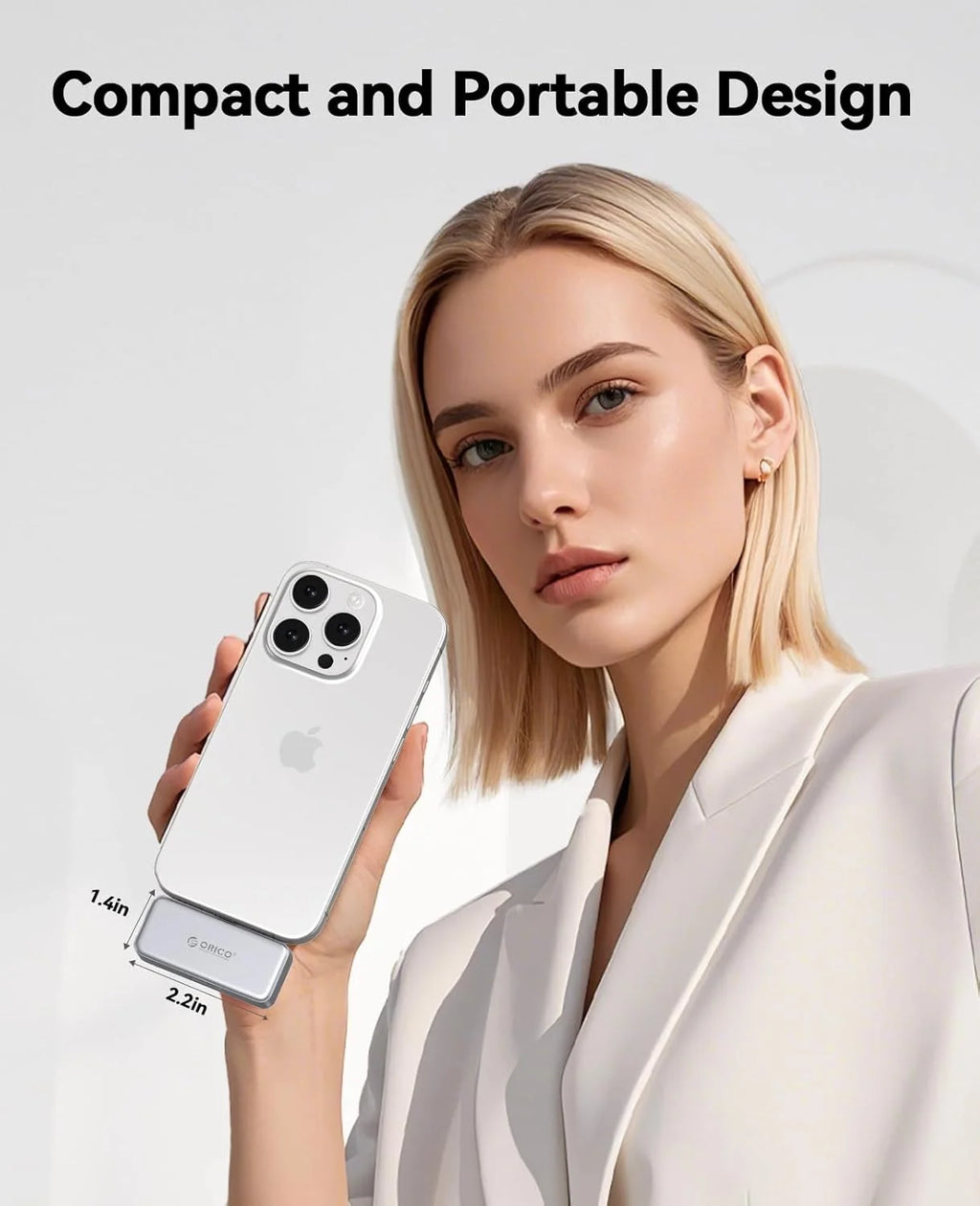 ORICO FlashPod 1TB MINI Magnetic Portable SSD Up to 2000MB/s ProRes with Direct Plug for iPhone 15 16 Series, Tablets, Laptop