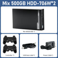 Mix 500GB Gaming HDD Retro Video Game Console Retrobat＆Playnite＆Launchbox OS for XBOX/PS3/PS2/Switch/Wii/WiiU with 38000+Games