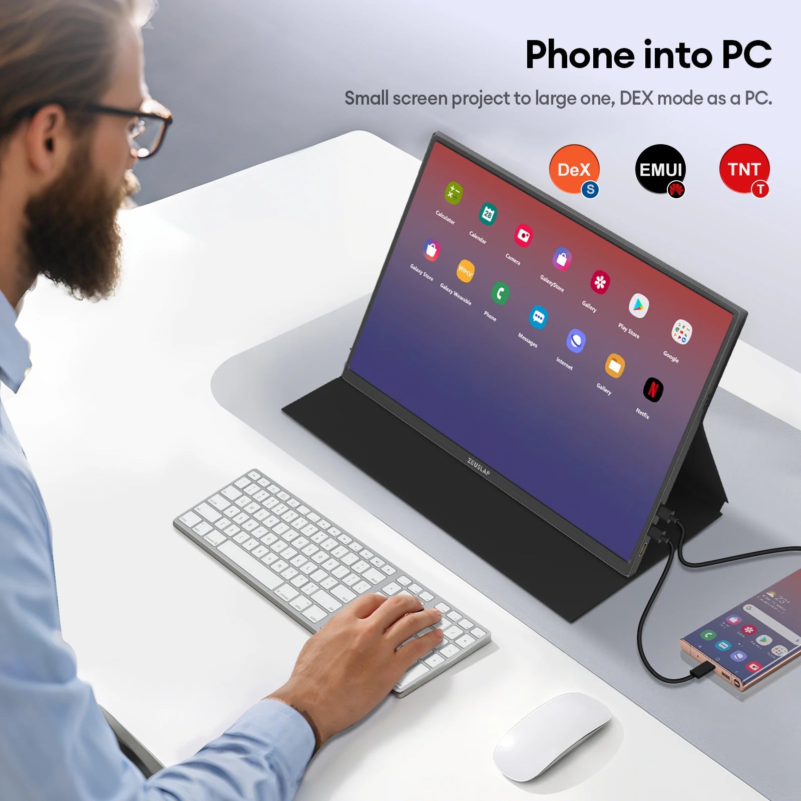 ZEUSLAP 16" Touch Screen Portable Monitor 100%sRGB 1200P IPS Travel Display for Steam Deck Laptop Switch PS4 PS5 Xbox