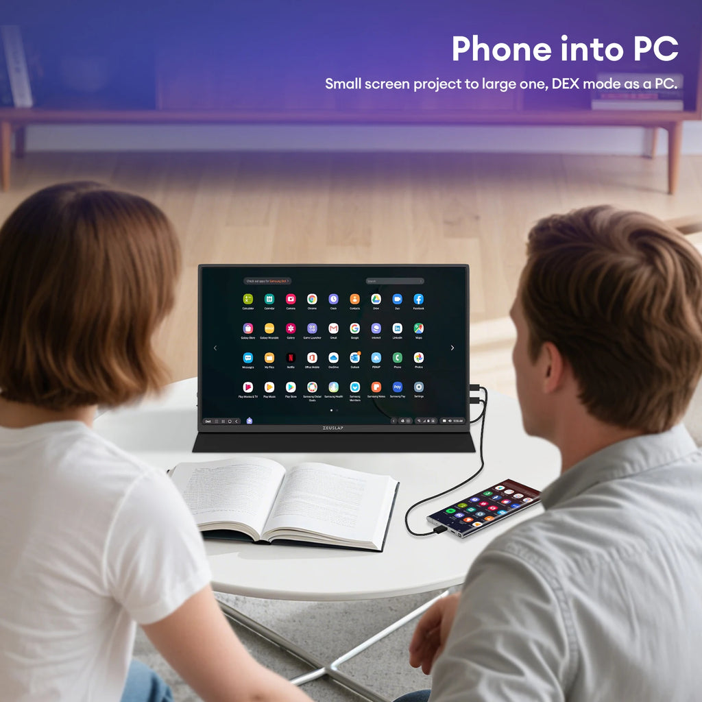 ZEUSLAP 16" 2.5K 144hz Portable Monitor 2560*1600 16:10 100%sRGB 500Cd/m²  Travel Gaming Display for Laptop Switch ps4 ps5 Xbox