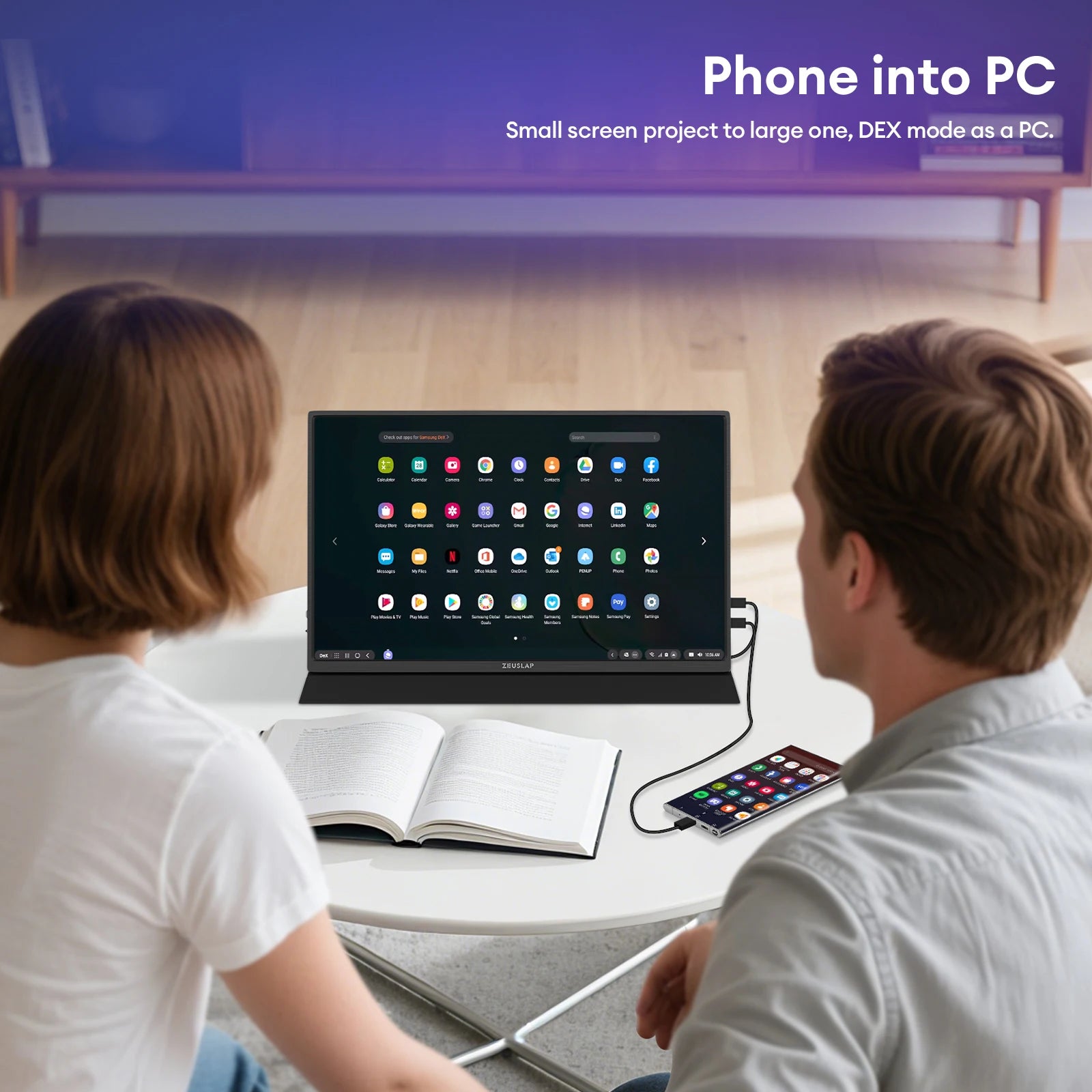 ZEUSLAP 16" 2.5K 144hz Portable Monitor 2560*1600 16:10 100%sRGB 500Cd/m²  Travel Gaming Display for Laptop Switch ps4 ps5 Xbox