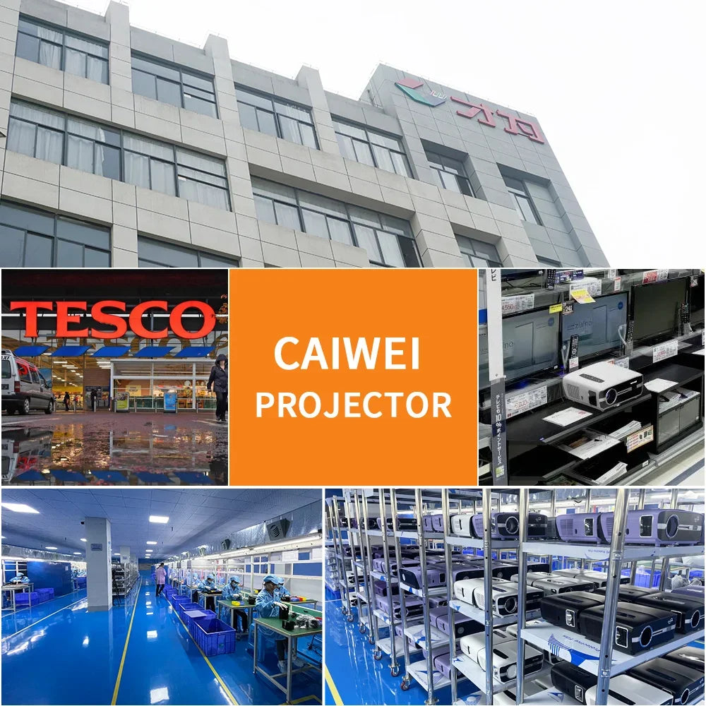 CAIWEI S7+ 4K Ultra HD Projector Video 3500 ANSI Home Theater Android for Movies Auto Focus Smart TV Beam Projectors for Outdoor