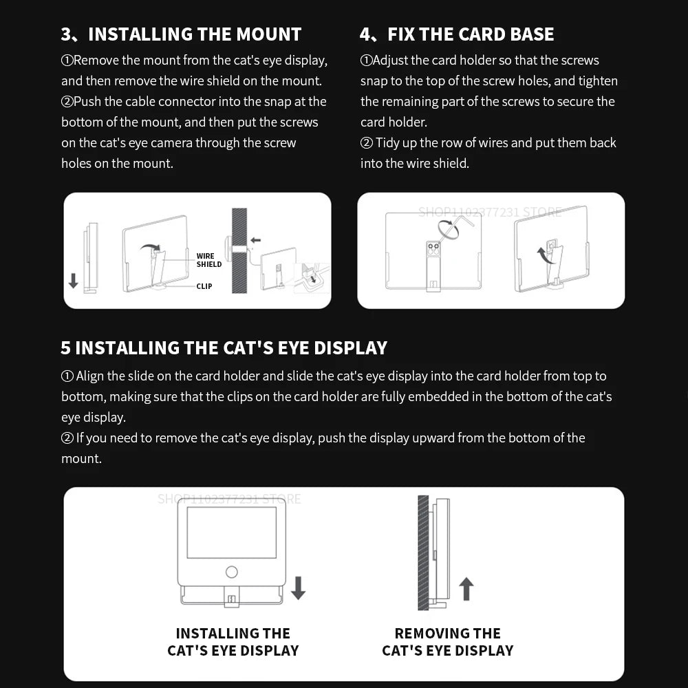 Xiaomi Smart Cat eye 2 WiFi Wireless Camera Video Peephole Doorbell 3MP HD Infrared Night Vision 180 Wide Nngle For Mi Home APP