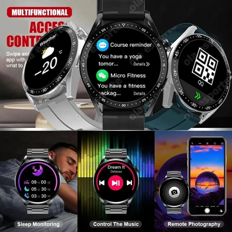 2024 New  Smart Watch 5 Pro Men Women AMOLED 420*420 HD Screen Heart Rate Bluetooth Calls Waterproof SmartWatch For Android IOS