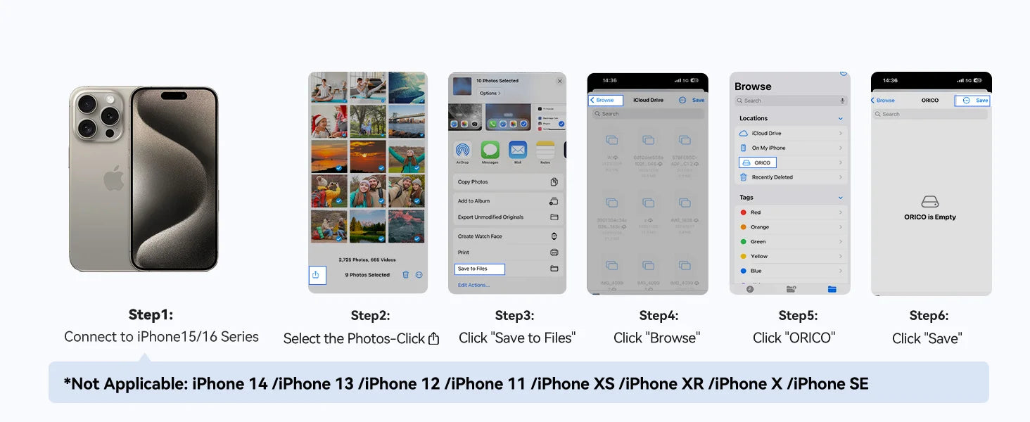 ORICO FlashPod 1TB MINI Magnetic Portable SSD Up to 2000MB/s ProRes with Direct Plug for iPhone 15 16 Series, Tablets, Laptop