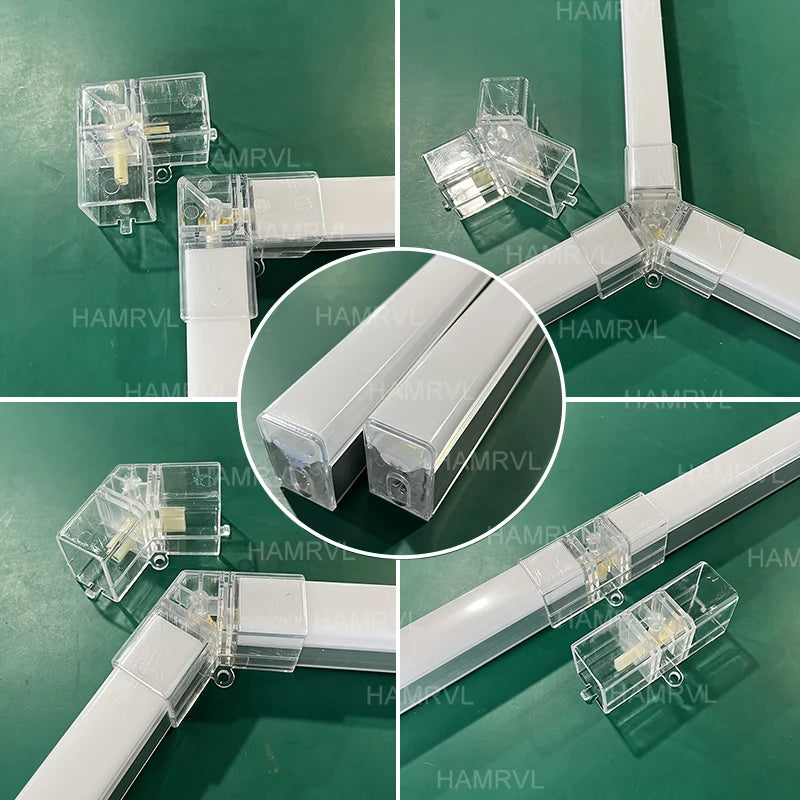 Garage Lights Hexagon Lamp 110-240V LED Tube Honeycomb Barbershop Ceiling Lighting For Workshop 4S Car Show Auto Body Repair Gym