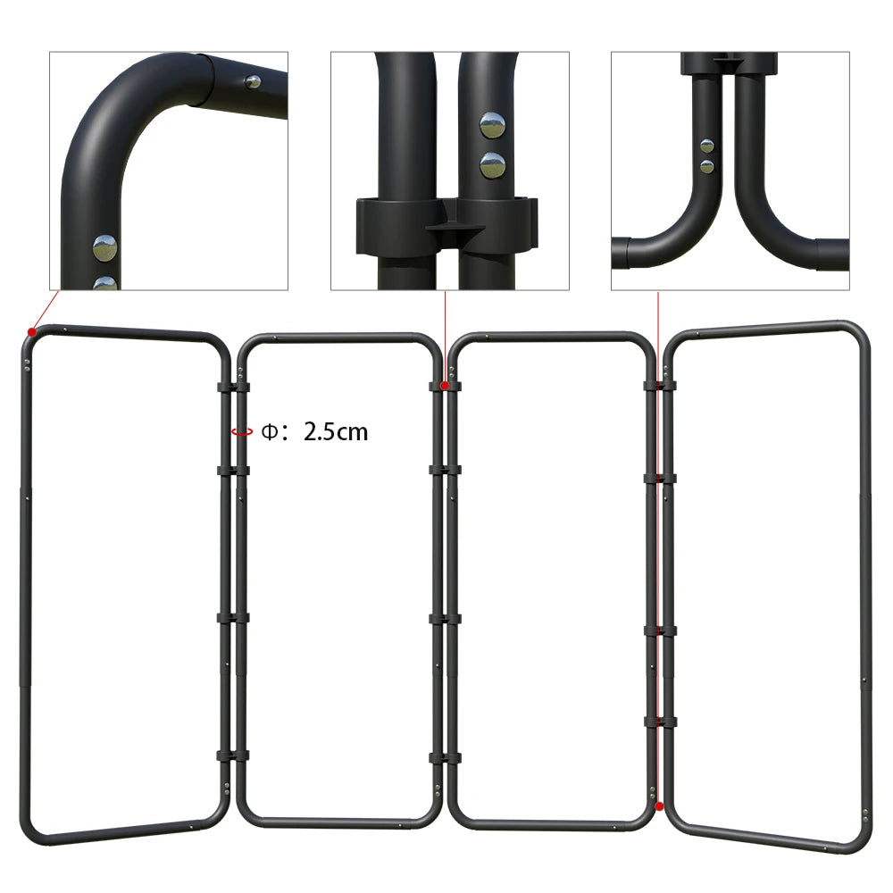 2.4x4 Background Frame black/white/Green/gray Screen Wall Foldable For Tiktok Live Photo Studio Kit Chromakey Green Screen Frame
