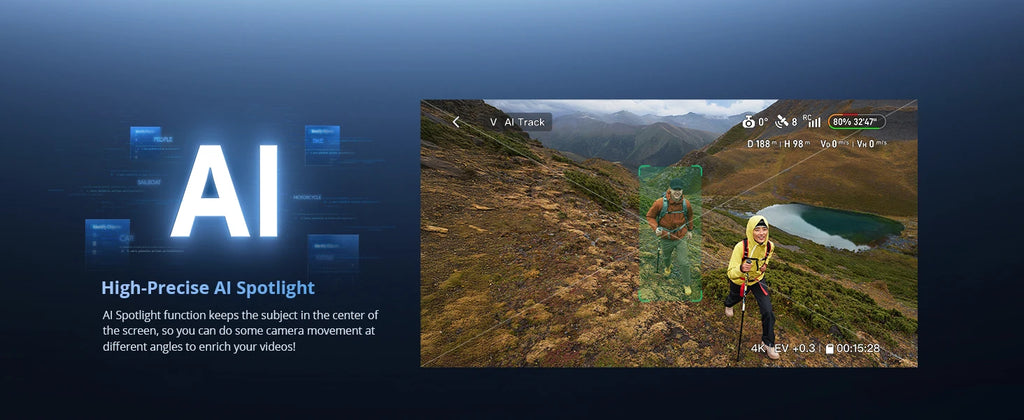 Potensic C0 ATOM 2 Drone with PTD 1 Remote Control 4K Video, 8K Photo Camera 10KM 2.7K Vertical Shoot, AI Night Shoting AI Track