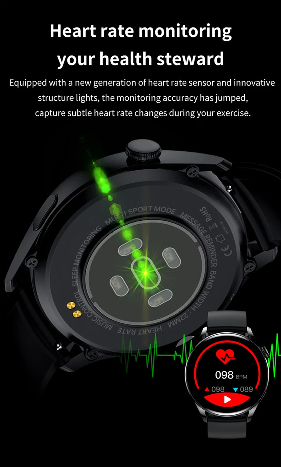 2024 New  Smart Watch 5 Pro Men Women AMOLED 420*420 HD Screen Heart Rate Bluetooth Calls Waterproof SmartWatch For Android IOS