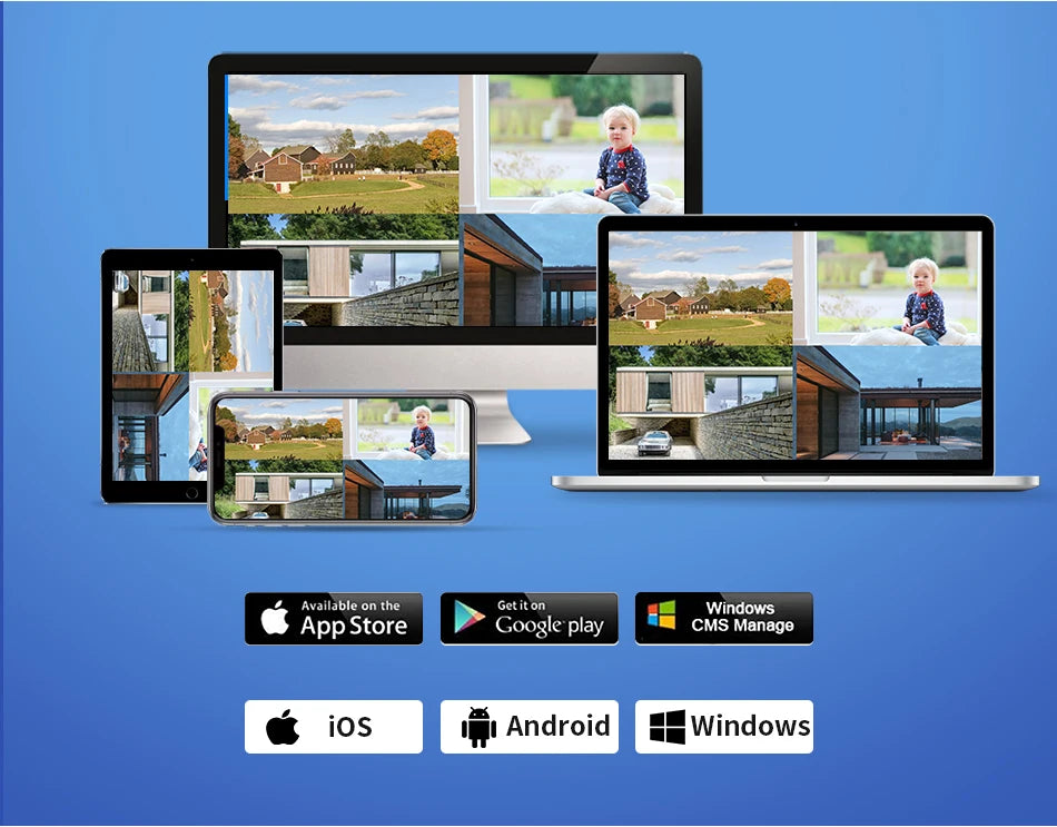 Hiseeu 3/5/8MP WIFI Security Camera Kit Night Vision One-way Audio P2P 16CH NVR Bullet Camera  Wireless CCTV Surveillance System