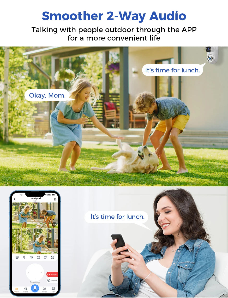 Hiseeu 3K 6MP Dual Lens WiFi CCTV Surveillance Kit Automatic Tracking Color Night Vision P2P 16CH NVR IP Cameras Security System