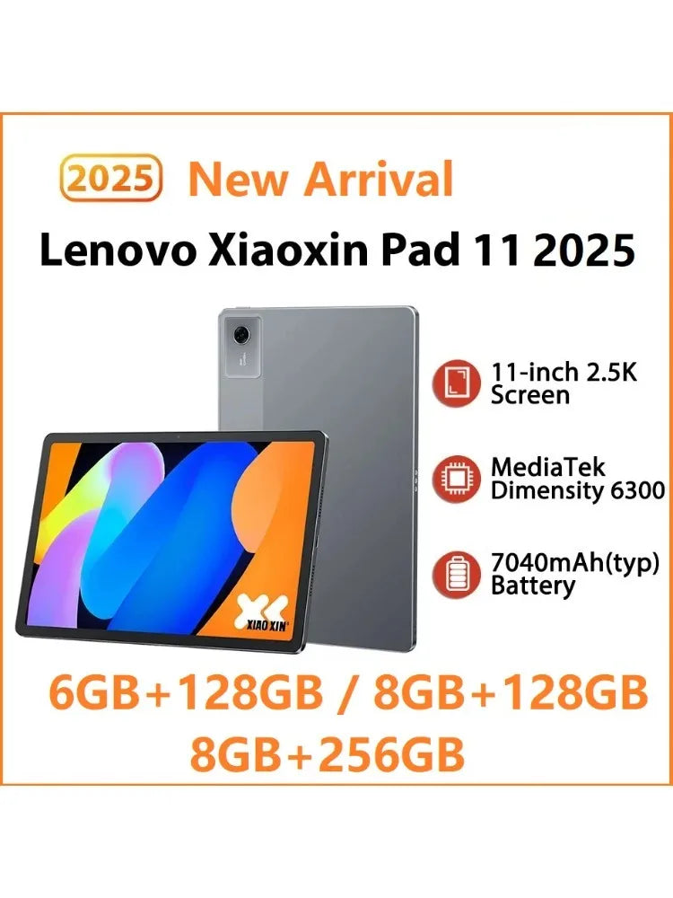 Original CN Lenovo Xiaoxin Pad 11 2025 Tab 128GB 256GB ROM MTK Dimensity 6300 11" 2.5K Screen 7040mAh WIFI Android Pads Tablet