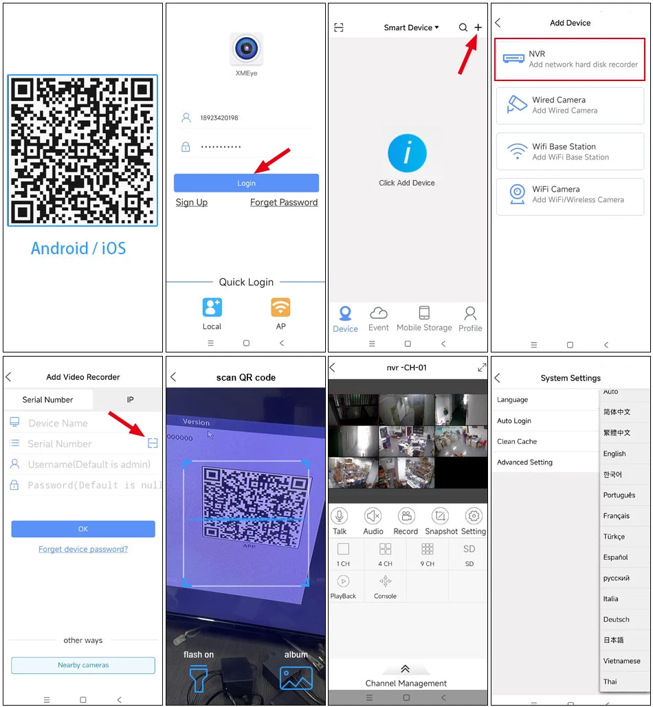 Smar H.265 Max 4K Output CCTV NVR Face Detection 9CH 10CH /16CH 32CH  4K Security Video Recorder Motion Detect P2P Onvif XMEYE
