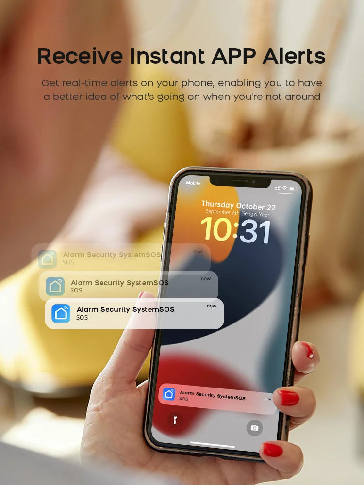 PGST Residential Tuya Smart Gsm Wifi Alarm System for Home Wireless Security Alarm House Smart Life App Control work with ALexa