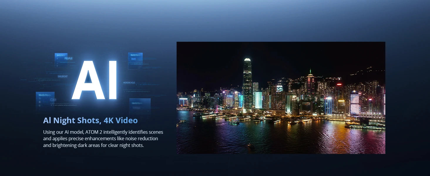 Potensic C0 ATOM 2 Drone with PTD 1 Remote Control 4K Video, 8K Photo Camera 10KM 2.7K Vertical Shoot, AI Night Shoting AI Track