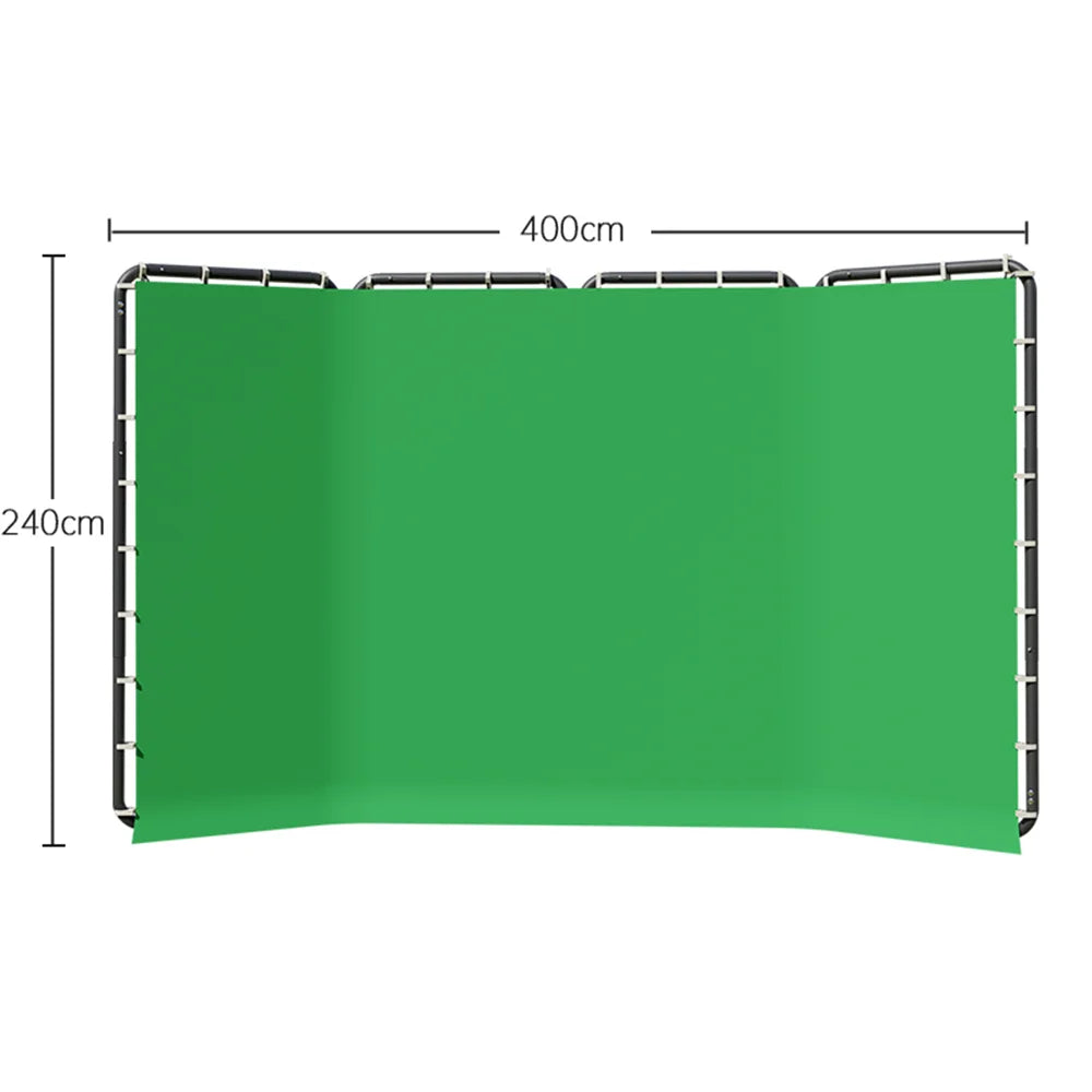 2.4x4 Background Frame black/white/Green/gray Screen Wall Foldable For Tiktok Live Photo Studio Kit Chromakey Green Screen Frame