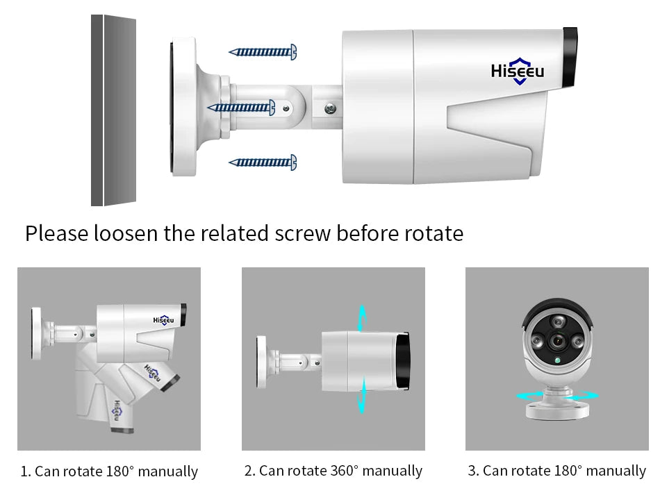 Hiseeu 3/5/8MP WIFI Security Camera Kit Night Vision One-way Audio P2P 16CH NVR Bullet Camera  Wireless CCTV Surveillance System