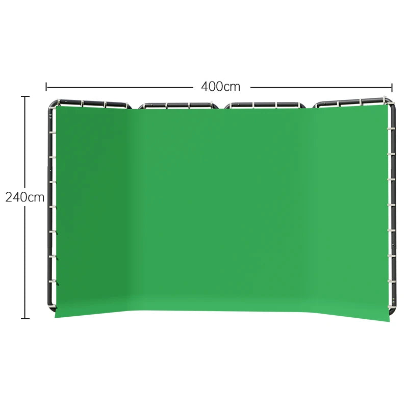 2.4x4 Background Frame black/white/Green/gray Screen Wall Foldable For Tiktok Live Photo Studio Kit Chromakey Green Screen Frame