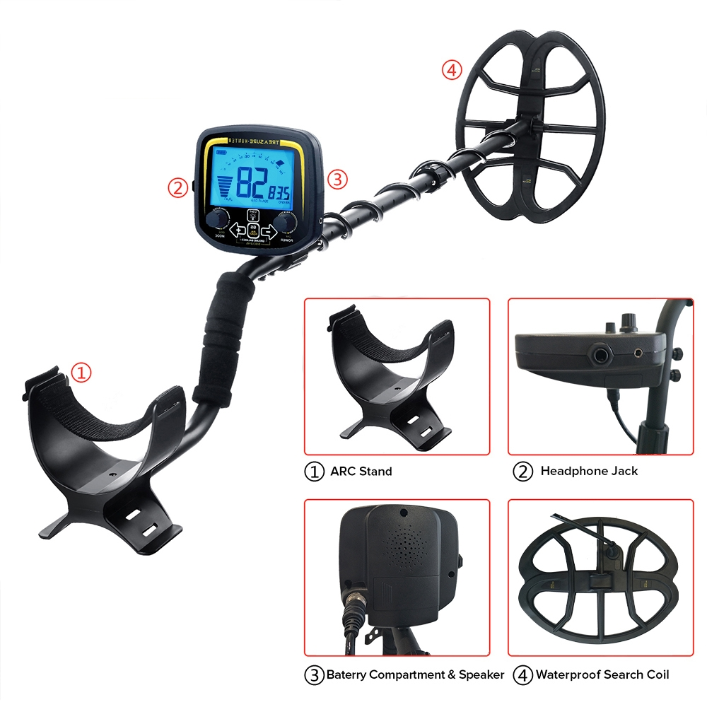Treasure Hunter GX850 11inch Coil Metal Detector 850 Professional Underground Waterproof Gold Detector Pinpointer High Sensitive