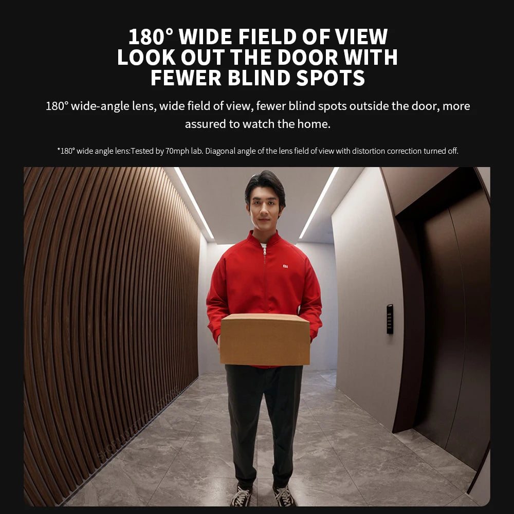 Xiaomi Smart Cat eye 2 WiFi Wireless Camera Video Peephole Doorbell 3MP HD Infrared Night Vision 180 Wide Nngle For Mi Home APP