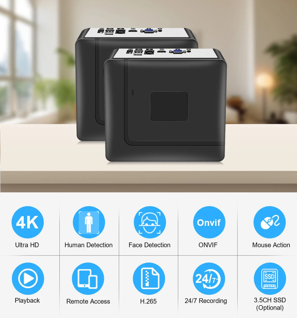 Smar H.265 Max 4K Output CCTV NVR Face Detection 9CH 10CH /16CH 32CH  4K Security Video Recorder Motion Detect P2P Onvif XMEYE