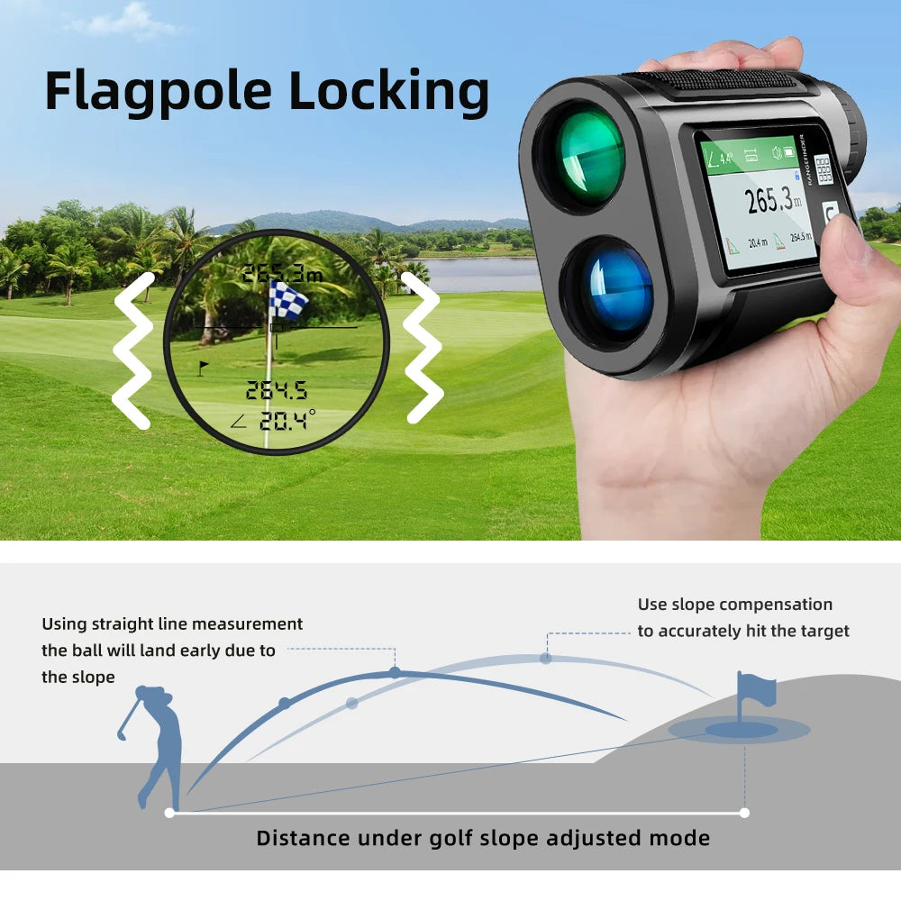 NOHAWK Golf Rangefinder with Slope and Pin Lock Vibration Rangefinders with Rechargeable Battery Laser Range Finder