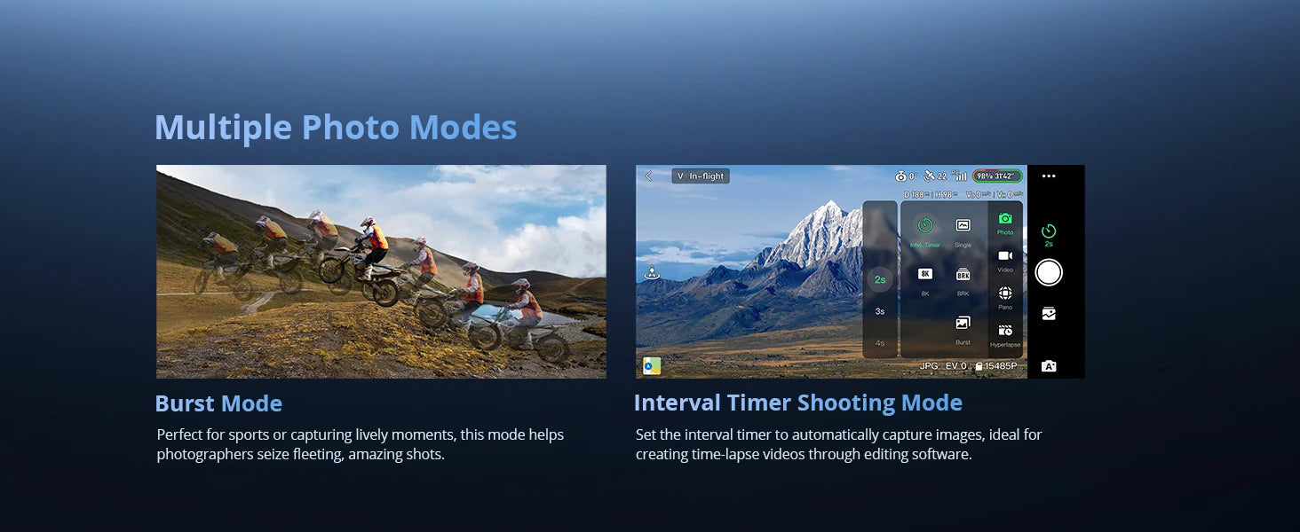 Potensic C0 ATOM 2 Drone with PTD 1 Remote Control 4K Video, 8K Photo Camera 10KM 2.7K Vertical Shoot, AI Night Shoting AI Track