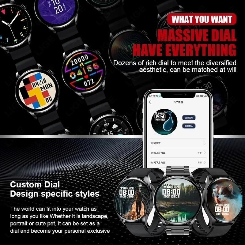 2024 New  Smart Watch 5 Pro Men Women AMOLED 420*420 HD Screen Heart Rate Bluetooth Calls Waterproof SmartWatch For Android IOS