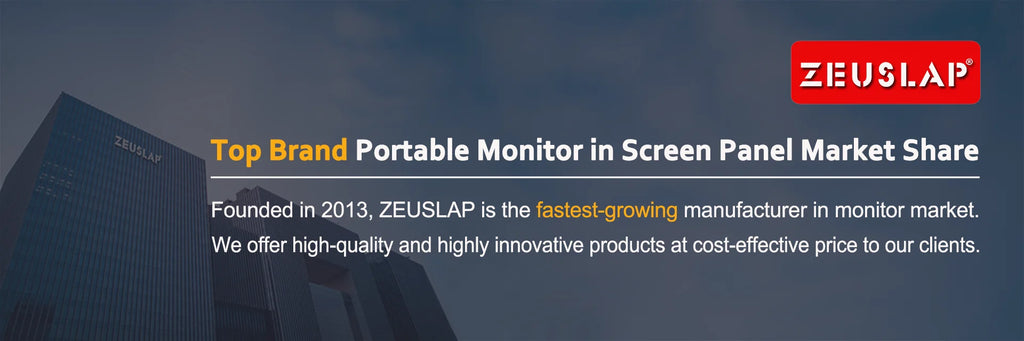 ZEUSLAP 16" 2.5K 144hz Portable Monitor 2560*1600 16:10 100%sRGB 500Cd/m²  Travel Gaming Display for Laptop Switch ps4 ps5 Xbox
