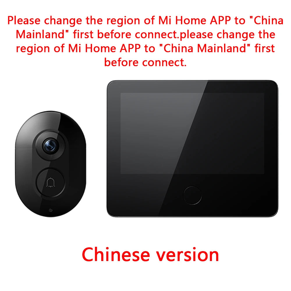Xiaomi Smart Cat eye 2 WiFi Wireless Camera Video Peephole Doorbell 3MP HD Infrared Night Vision 180 Wide Nngle For Mi Home APP