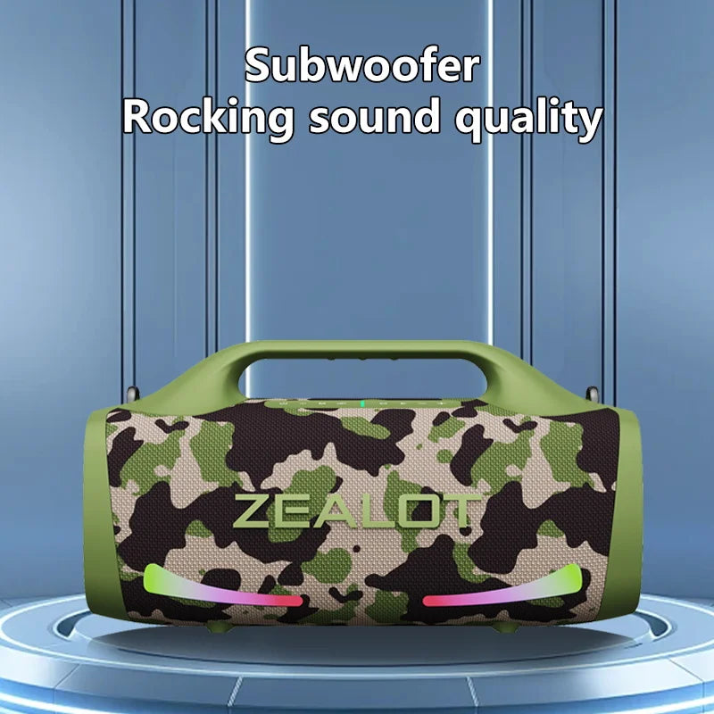 Zealot S79 100W Wireless speaker, Outdoor Portable Subwoofer Speaker, Hifi Sound quality,Dual Pairing, Fast Charging,24000mAh.
